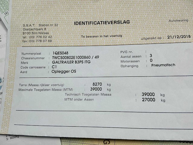 2014 galtrailer bspm3 oplegger kipper - afbeelding 17 van  17