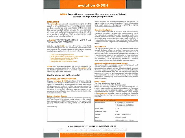 2014 gama evolution g-50h componenten doseermachine - afbeelding 5 van  14