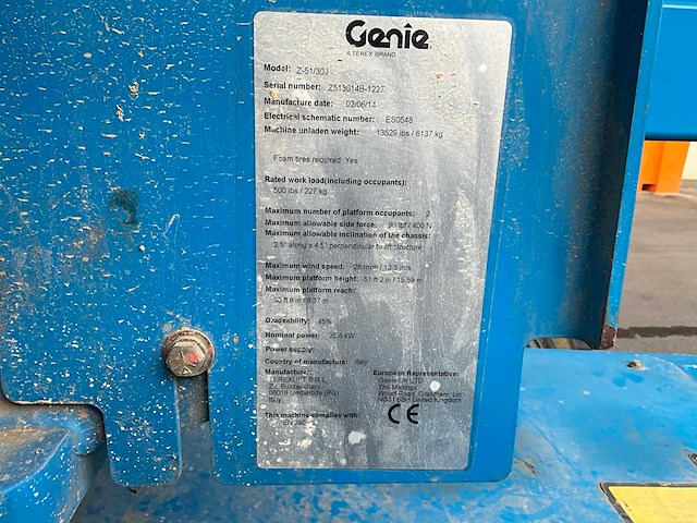 2014 genie z-51/30j hoogwerker - afbeelding 21 van  28
