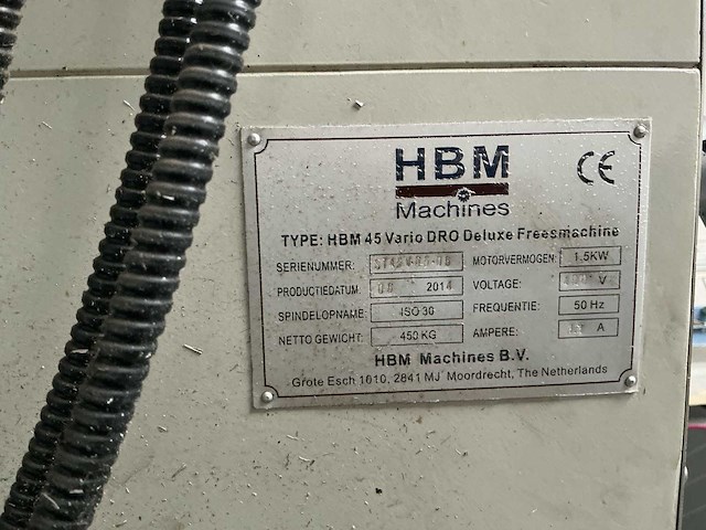 2014 hbm 45 vario dro freesmachine - afbeelding 10 van  11