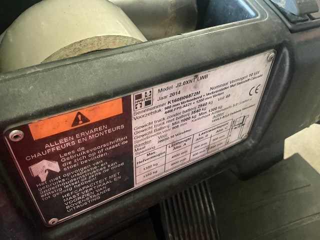 2014 hyster j2.0xnt lwb vorkheftruck (68020-71) - afbeelding 7 van  18