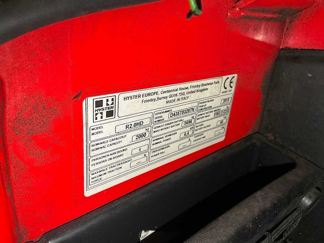 2014 hyster r2.0hd reach truck (66020-150) - afbeelding 8 van  23