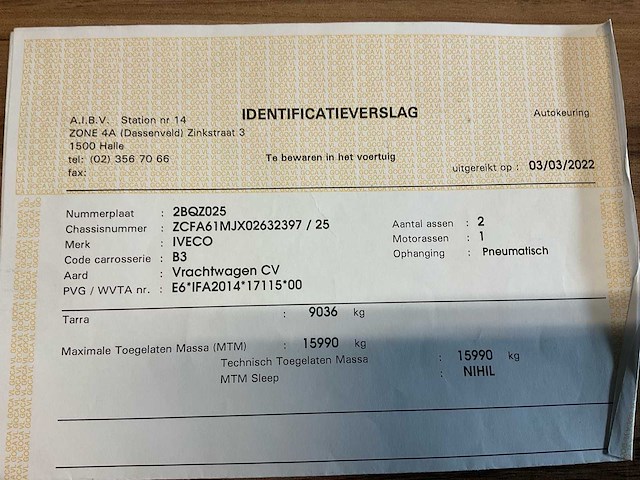 2014 iveco ig160e2ca vrachtwagen - afbeelding 29 van  45
