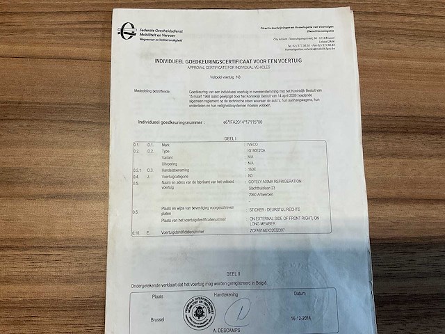 2014 iveco ig160e2ca vrachtwagen - afbeelding 30 van  45