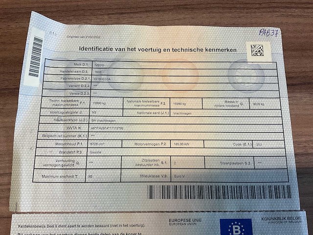 2014 iveco ig160e2ca vrachtwagen - afbeelding 33 van  45