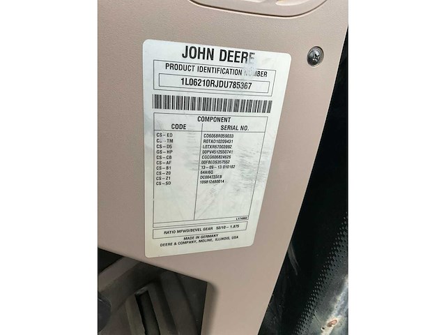 2014 john deere 6210r vierwielaangedreven landbouwtractor - afbeelding 24 van  41