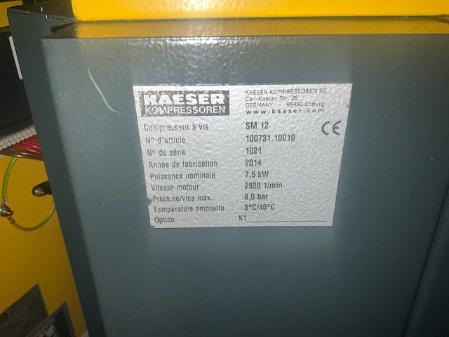 2014 kaeser sm 12 - schroefcompressor - afbeelding 4 van  13