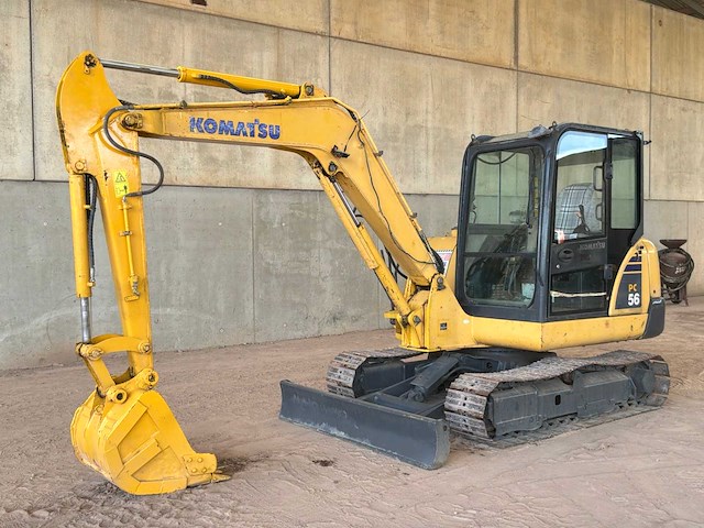 2014 komatsu pc56 minigraafmachine - afbeelding 1 van  15