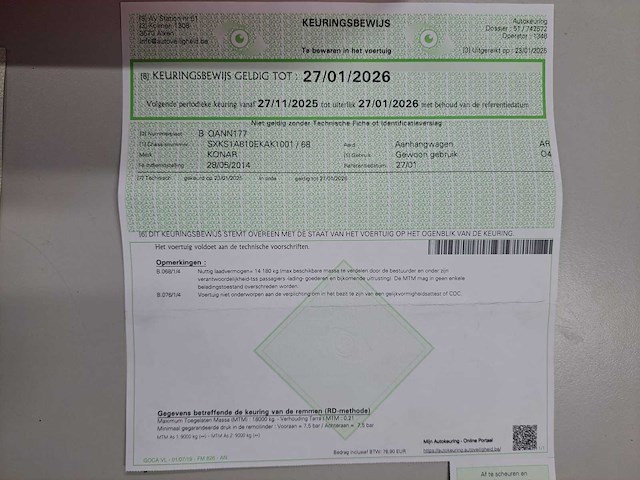 2014 konar aanhangwagen - afbeelding 15 van  22