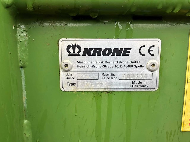 2014 krone x-disc 6200 direct cut / voerharvester snijstang - afbeelding 5 van  24