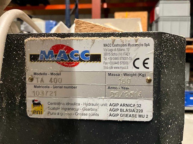 2014 macc ta400 radiaalafkortzaagmachine - afbeelding 6 van  6