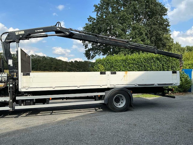 2014 man tgm 18.250 vrachtwagen met hiab kraan en open laadbak - afbeelding 18 van  43