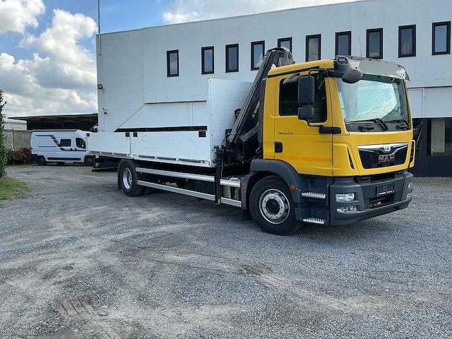 2014 man tgm 18.250 vrachtwagen met hiab kraan en open laadbak - afbeelding 41 van  43