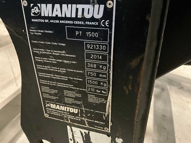 2014 manitou pt1500 verlenggiek - afbeelding 2 van  10