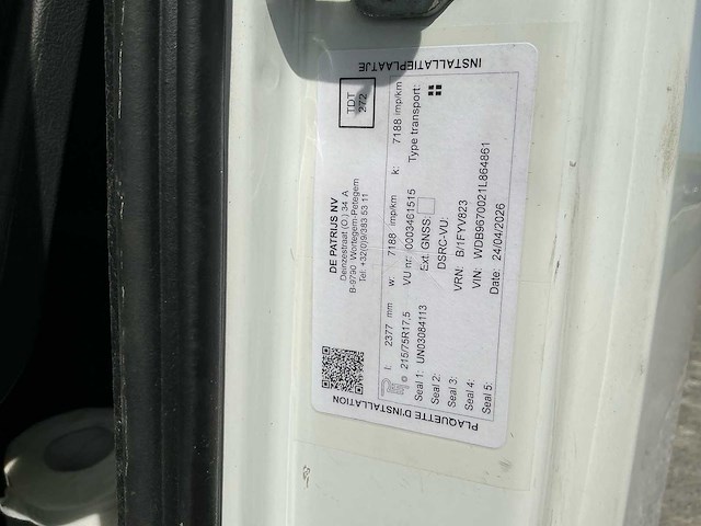 2014 mercedes atego vrachtwagen gesloten laadbak - afbeelding 30 van  34