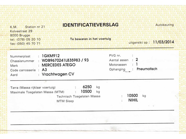 2014 mercedes-benz atego vrachtwagen met laadklep - afbeelding 18 van  33