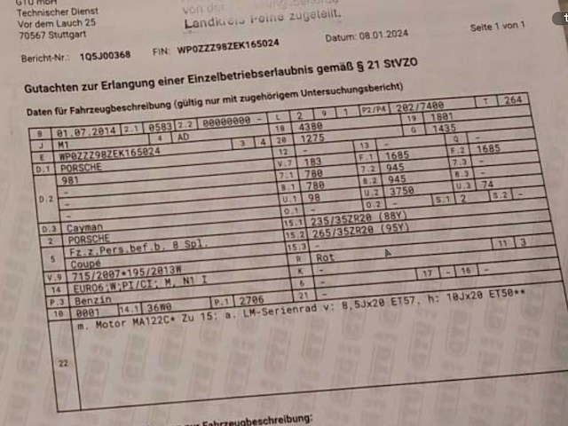 2014 porsche cayman 981 coupé personenauto - afbeelding 25 van  27