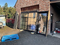 2014 profalux dubbel vitrineraam met zonwering x2 & deur - afbeelding 1 van  3