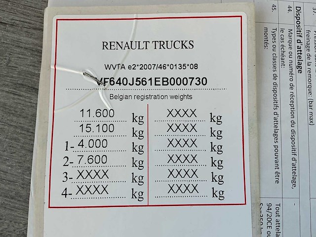 2014 renault d mda2c vrachtwagen - afbeelding 60 van  60