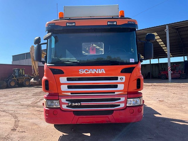 2014 scania p340 vrachtwagen met ajk containerhaaksysteem - afbeelding 23 van  37
