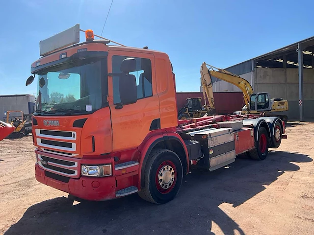 2014 scania p340 vrachtwagen met ajk containerhaaksysteem - afbeelding 32 van  37