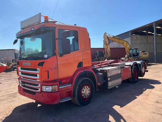 2014 scania p340 vrachtwagen met ajk containerhaaksysteem - afbeelding 32 van  37