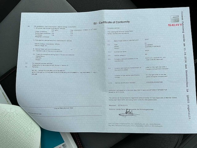 2014 seat ibiza hatchback personenauto - afbeelding 30 van  37