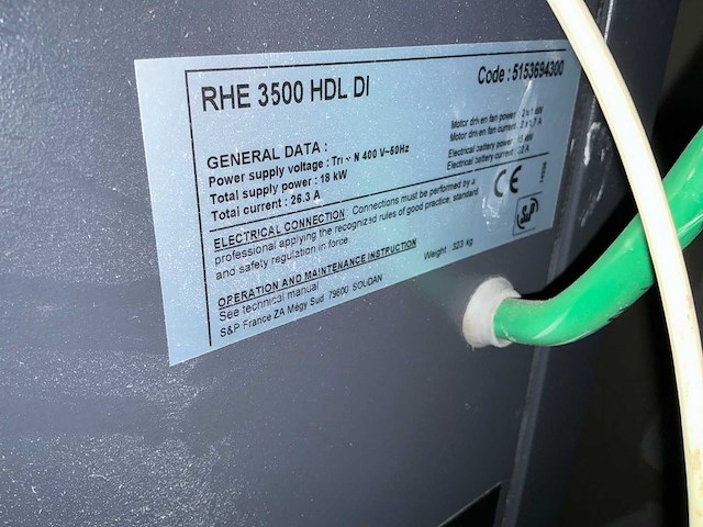 2014 s&p rhe 3500 hdl di 18kw luchtbehandelingsinstallatie - afbeelding 4 van  9