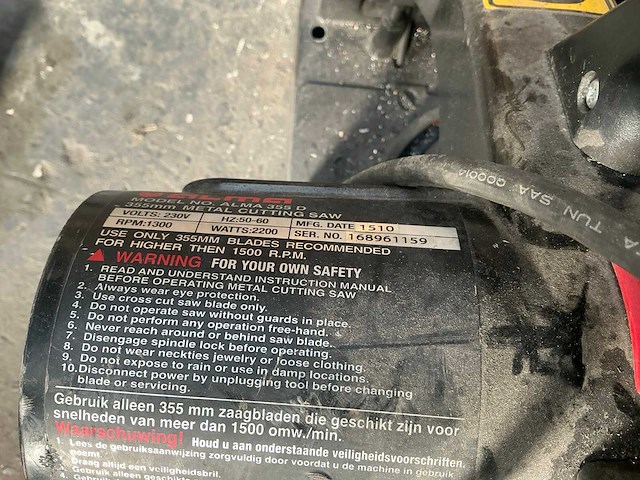 2015 alma 355d afkortcirkelzaagmachine - afbeelding 4 van  4