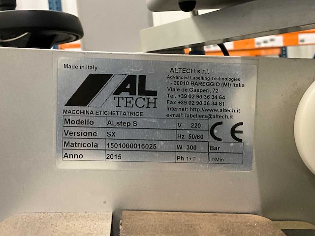 2015 altech alstep sx etiketteermachine - afbeelding 9 van  10