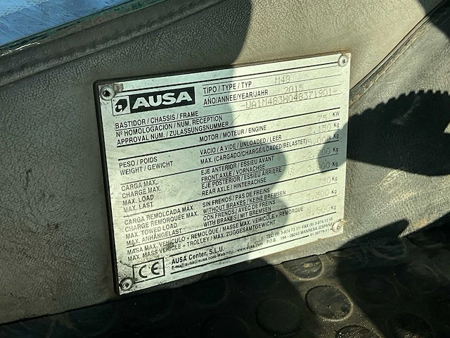 2015 ausa b200h straatveegmachine - afbeelding 25 van  56