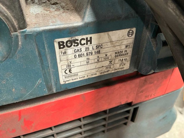 2015 bosch gas 25 l sfc industriële stofzuiger - afbeelding 4 van  4