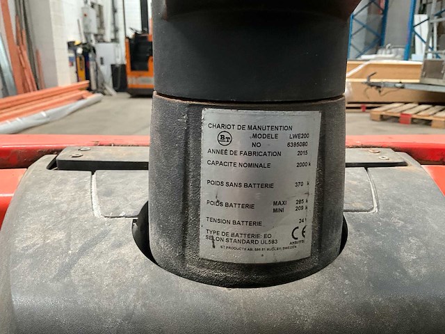 2015 bt lwe200 vorkheftruck - afbeelding 6 van  15
