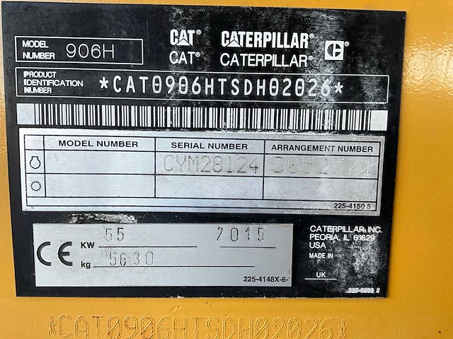 2015 cat 906h wiellader - afbeelding 2 van  17