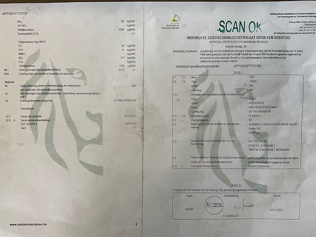 2015 daf lf 220fa euro 6 - hydraulische laadklep - airco - afbeelding 27 van  45