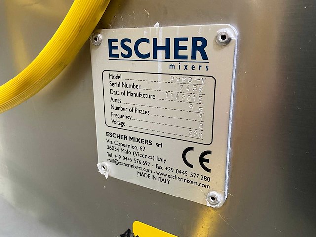 2015 escher pm60-v spiraalkneder - afbeelding 5 van  9