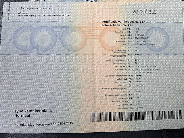 2015 ford transit custom lichte vrachtwagen - afbeelding 21 van  28