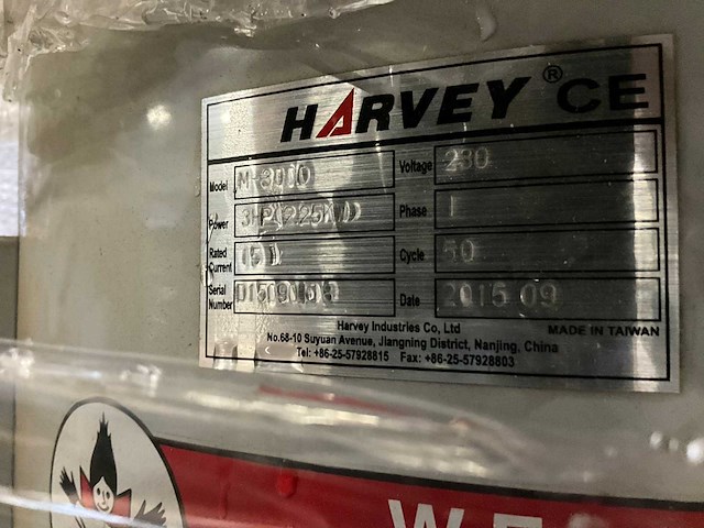 2015 harvey m-3000 1-zaks afzuiginstallatie - afbeelding 2 van  12