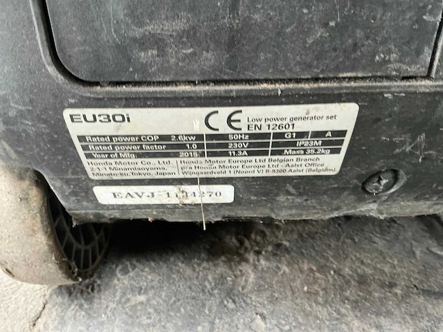2015 honda eu30i stroomgenerator - afbeelding 5 van  5