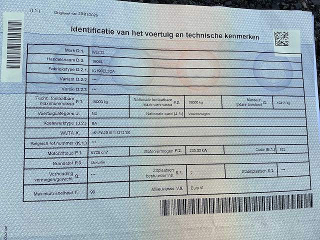 2015 iveco 190l vrachtwagen - afbeelding 20 van  48