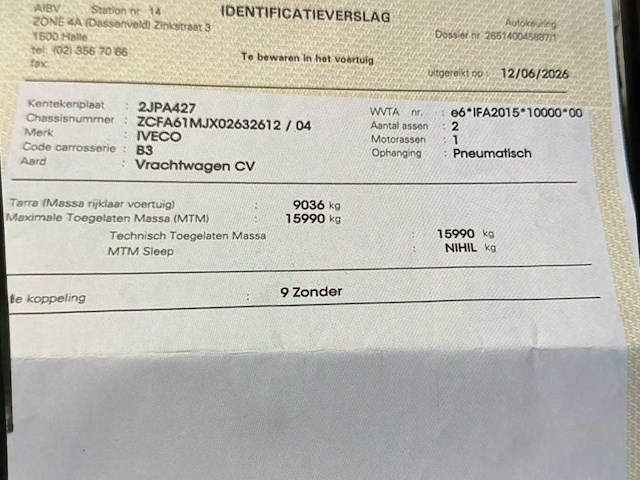 2015 iveco eurocargo koelopbouw en laadklep vrachtwagen - afbeelding 27 van  33
