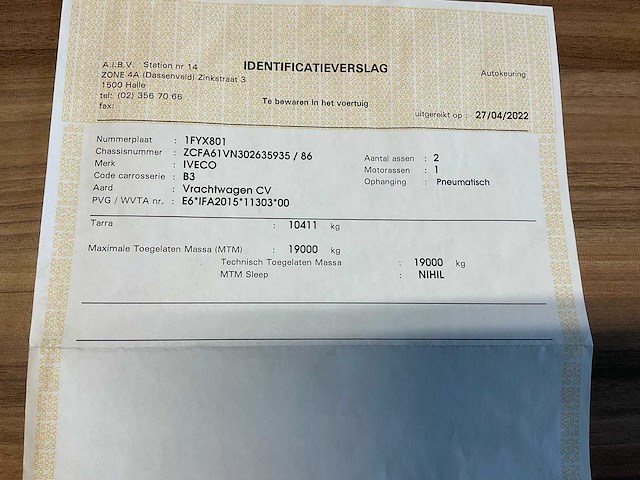 2015 iveco ig190el2ca vrachtwagen - afbeelding 33 van  38