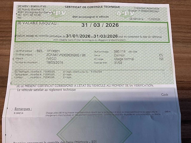 2015 iveco ig190el2ca vrachtwagen - afbeelding 25 van  41