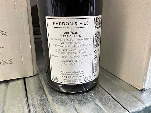 2015 juliénas les mouilles pardon & fils rode wijn (24x) - afbeelding 5 van  5