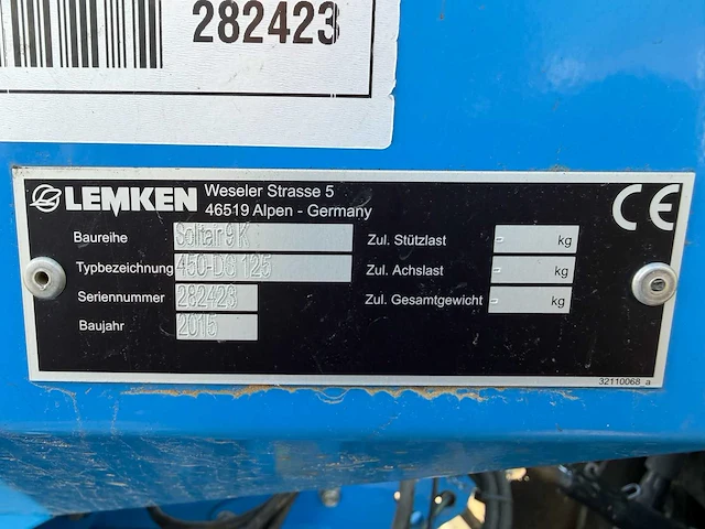 2015 lemken solitair 9/450 k ds 125 - (zirkon 12k) precisiezaaimachine - afbeelding 8 van  21