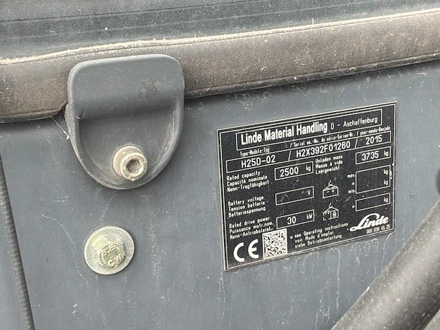 2015 linde h25 evo vorkheftruck - afbeelding 6 van  25