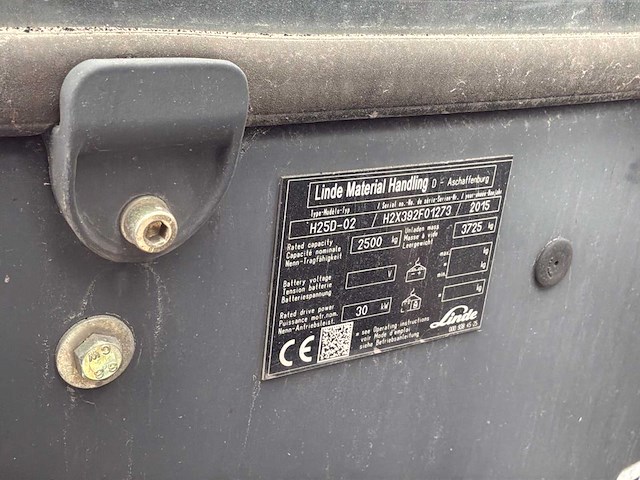 2015 linde h25 evo vorkheftruck - afbeelding 18 van  26