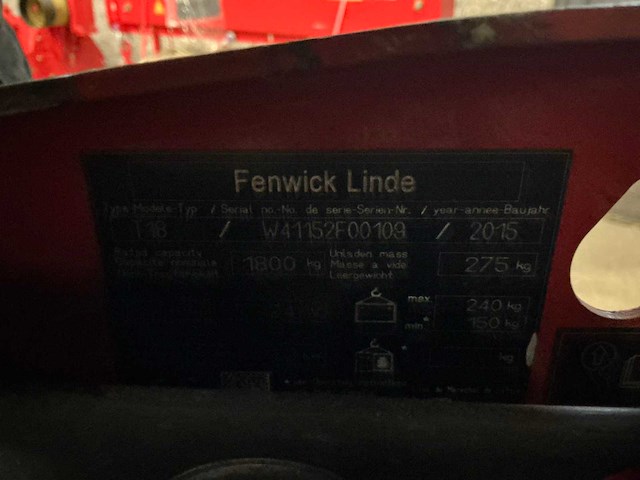 2015 linde t18 elektrische palletwagen - afbeelding 2 van  2