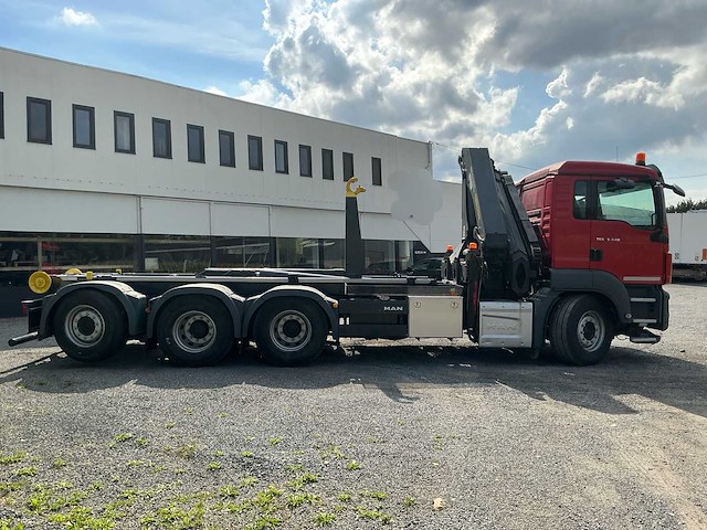 2015 man tgs 35.440 vrachtwagen met vdl containerhaaksysteem en palfinger kraan - afbeelding 42 van  45