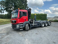2015 man tgs 35.440 vrachtwagen met vdl containerhaaksysteem en palfinger kraan